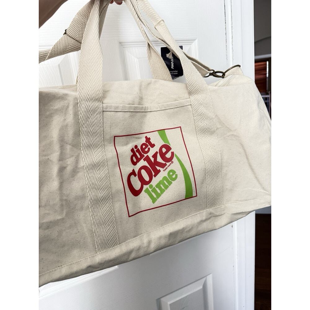Diet Coke Lime Promo Canvas Tote Bag Large New